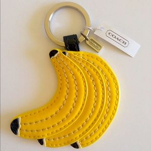 Coach Bananas charm keychain